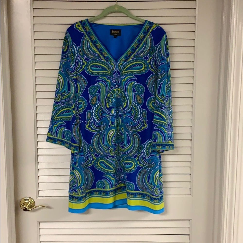Patterned long sleeve dress